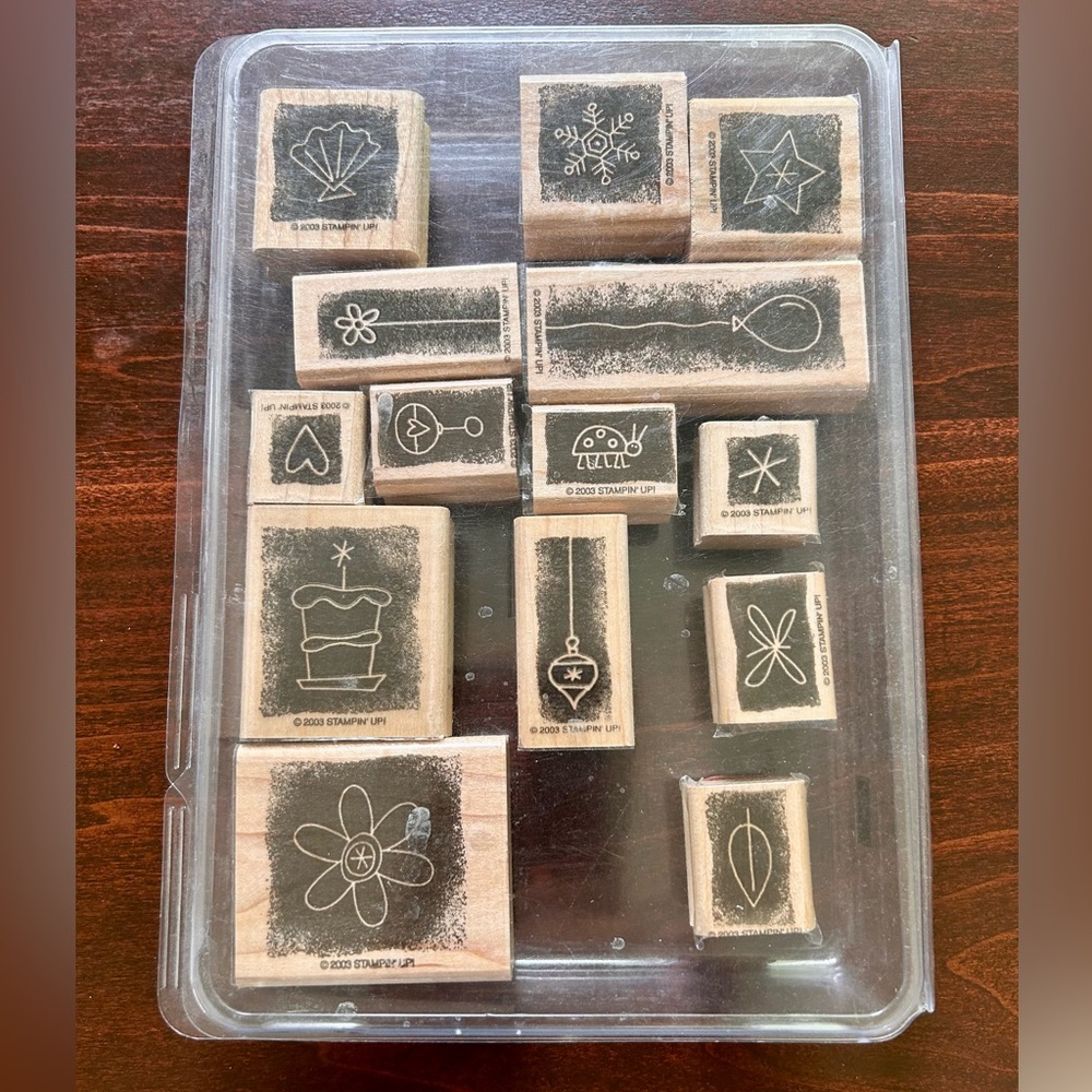 STAMPIN UP! Stipple Set of 14 Stamps